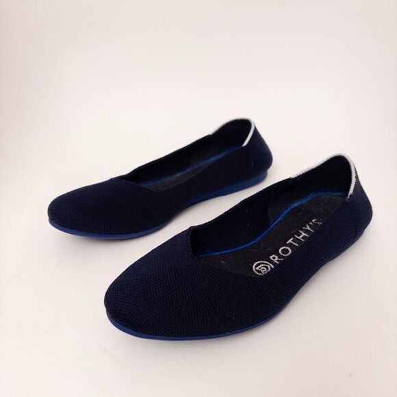 Rothy’s The Flat Maritime White Halo Size 6.5 - Picture 4 of 8